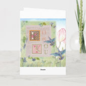 Betoverende feeërieke violette verjaardagsgroet kaart (Achterkant)