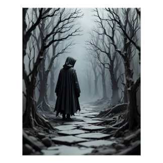 Betoverende Forest Papercraft Scene Perfect Poster