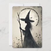 Betoverende Halloween Witch Custom Party Kaart (Achterkant)