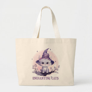 betoverende heks grote tote bag