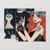 Betoverende Hekserige Uitnodiging (Voorkant / Achterkant)