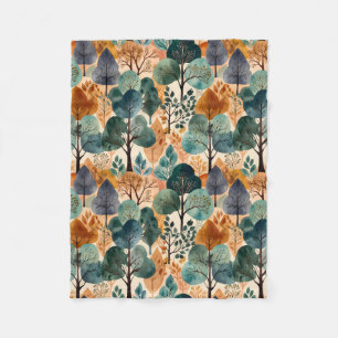 Betoverende herfstbomen fleece deken