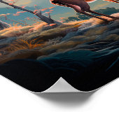 Betoverende herten Forest Scene Design Poster (Hoek)