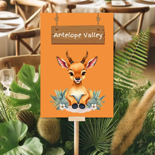 Betoverende Jungle Safari Antilope Tafelkaart Kaart