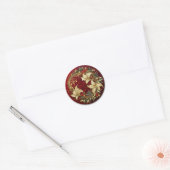 Betoverende kerstbotanicals ronde sticker (Envelop)