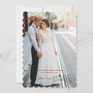 Betoverende Kerstkaart met foto van Holly Border