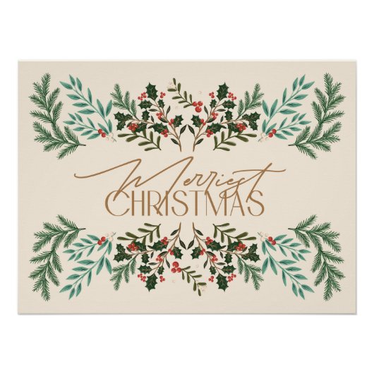 Betoverende klassieke elegantie kerstvakantie perfect poster (Voorkant)