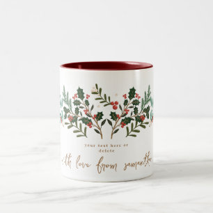 Betoverende Klassieke Elegantie Kerstvakantie Tweekleurige Koffiemok