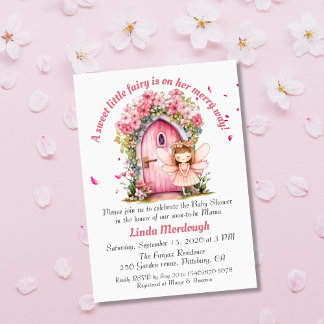 Betoverende Little Fairy Baby shower Uitnodiging