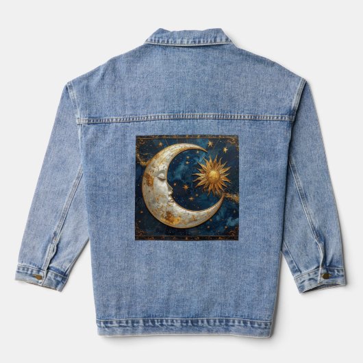 Betoverende Lucht Whimsical Hemelse Denim Jas Jacket (Achterkant)