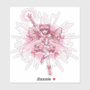 Betoverende Magische Meisje Anime Transformatie  Sticker