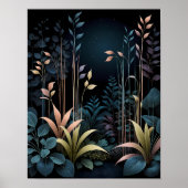Betoverende nachttuin poster (Voorkant)