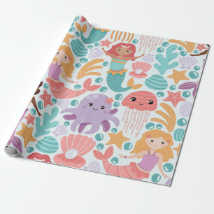 Betoverende onderwaterwereld cadeaupapier