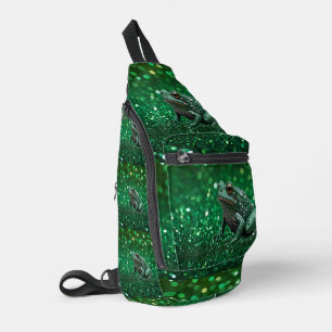 Betoverende Opkomst: De Groene Glans Kikker  Sling Bag