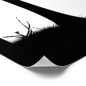 Betoverende Paarse boom in Monochrome Bos Poster (Hoek)