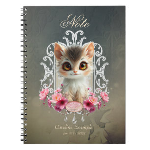 Betoverende, pluizige kitten notitieboek