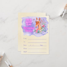 Betoverende Pony en Wildflower Verjaardag