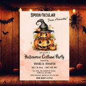 Betoverende Pumpkin Witch Pet leuke Halloween fees Kaart