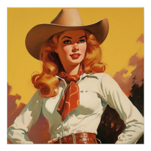 betoverende Romance aan de grens: het wildwest flu Perfect Poster