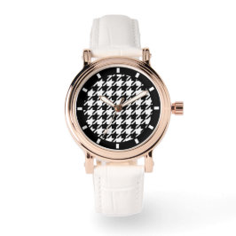 betoverende  stijl houndstooth patroon horloge