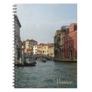 Betoverende Venetië Waterweg Foto Spiral Notitiebo Notitieboek