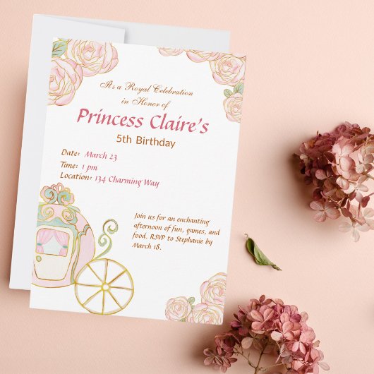 betoverende verjaardag prinses uitnodiging