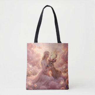Betoverende Vrouw & Herten Fantasie Kunst Tas