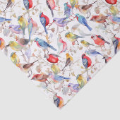 Betoverende Waterverf  vogelpatroon Tissuepapier (Detail)