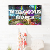 Betoverende Welkom Home Banner met champignons (Insitu)
