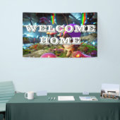 Betoverende Welkom Home Banner met champignons (Beurs)