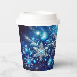 Betoverende Winter Snowflake Paper Cup - Sparkling Papieren Bekers