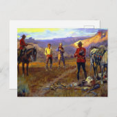 “Betrapt met de waar” door Charles M Russell Briefkaart (Voorkant / Achterkant)