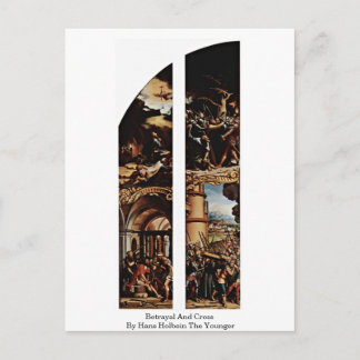 Betrayal and Cross by Hans Holbein the Younger Briefkaart