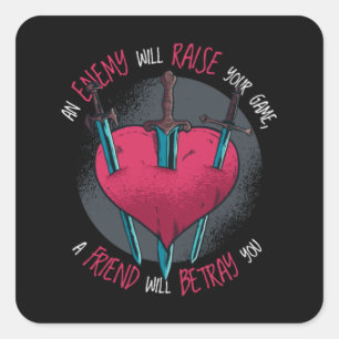 Betrayal Quote Vierkante Sticker