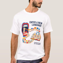 Betreed een nieuwe taal Europese Dag T-shirt
