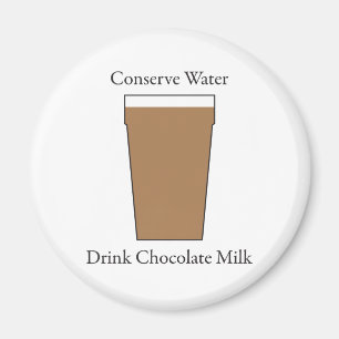 Betreffende Drink van chocolade in water Magneet