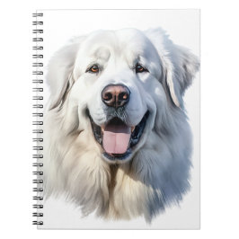 BETREKKELIJK GROOTE WITTE GROOTE PYRENEES HOND NOTITIEBOEK