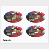 BETREURENSWAARDIG EN TROTS OVALE STICKER (Vel)