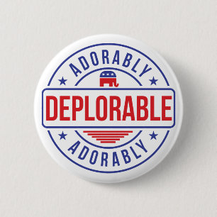 Betreurenswaardige de knoopspeld van Adorably Ronde Button 5,7 Cm