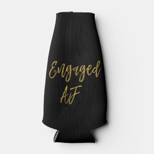 Betrokken AF Zwart en Gouden Foliefles Koeler (Voorkant)