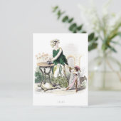 Betrokken bloemen briefkaart (Staand voorkant)