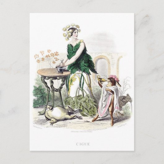 Betrokken bloemen briefkaart (Voorkant)