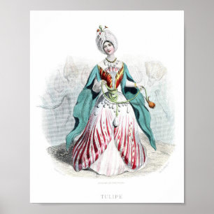 Betrokken bloemen - Tulip Poster