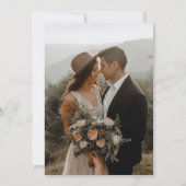 Betrokken elegante wit gouden foto verlovingsfeest kaart (Achterkant)