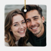 Betrokken kalligrafie Fotoherinnering Keramisch Ornament (Achterkant)