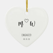 Betrokken minimalist keramisch ornament (Voorkant)