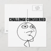 Betrokken uitdaging briefkaart (Voorkant / Achterkant)