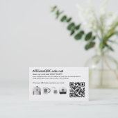 Betrokken Visitekaartjes voor QR-code (Staand voorkant)