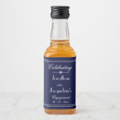 Betrokkenheid partij geeft de voorkeur aan Navy & Likeurfles Etiket (Voorkant)