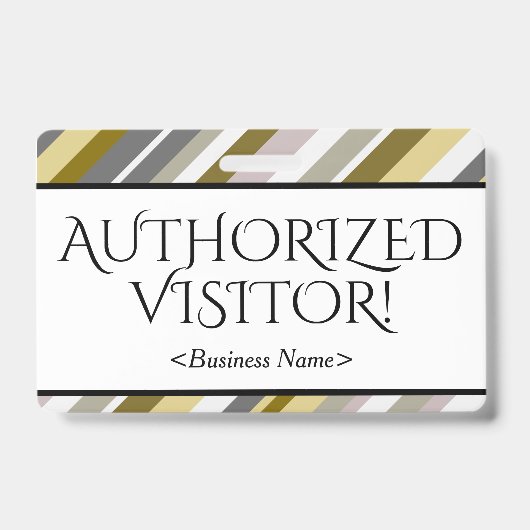 Betrouwbaar "GEMACHTIGD VISITOR!" Badge (Front)